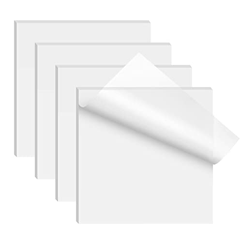 200 Blatt Transparente Sticker Notes 75*75mm Durchsichtige Haftnotizen Selbstklebend Durchsichtige Klebezettel Wasserfest Transparente Notizzettel für Kugelschreiber Büro Schule Markieren von Büchern von MOSTFUN