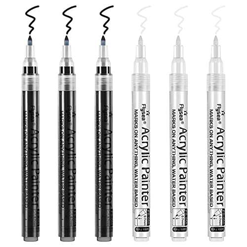 MOSTFUN Weiß Schwarz Acrylstifte, 6Pcs 0,7 mm Acrylstifte Marker Stifte Permanent Marker Stifte Wasserfest Stifte für Steine Holz Papier Glas Kunststoff Keramik Leder DIY Fotoalbum MOSTFUN Weiß Schwarz Acrylstifte, 6Pcs 0,7 mm Acrylstifte Marker Stifte Permanent Marker Stifte Wasserfest Stifte für Steine Holz Papier Glas Kunststoff Keramik Leder DIY Fotoalbum von MOSTFUN