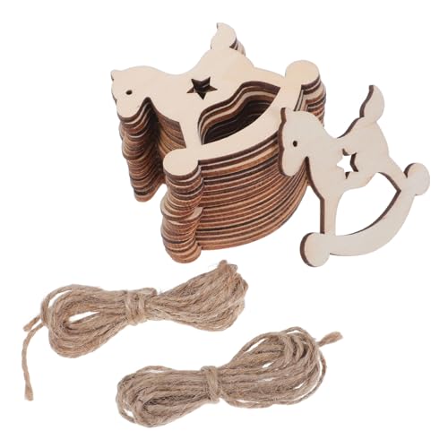 MOTHNUR 1 Satz Handgefertigten Holzpferd Dekorationen Einzigartige und Unbemalte Holzscheiben Ornamente für Diy Bastelprojekte Home Decor und Party Dekorationen Jute Schnur MOTHNUR 1 Satz Handgefertigten Holzpferd Dekorationen Einzigartige und Unbemalte Holzscheiben Ornamente für Diy Bastelprojekte Home Decor und Party Dekorationen Jute Schnur von MOTHNUR