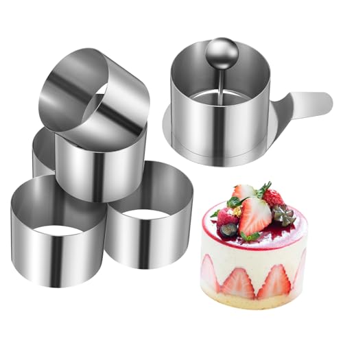 MOTHNUR 1 Satz Kuchenring Mousse Kuchenform Runde Backform für Kleine Desserts und Feiern Vielseitig Einsetzbar Spülmaschinenfest für Backliebhaber MOTHNUR 1 Satz Kuchenring Mousse Kuchenform Runde Backform für Kleine Desserts und Feiern Vielseitig Einsetzbar Spülmaschinenfest für Backliebhaber von MOTHNUR