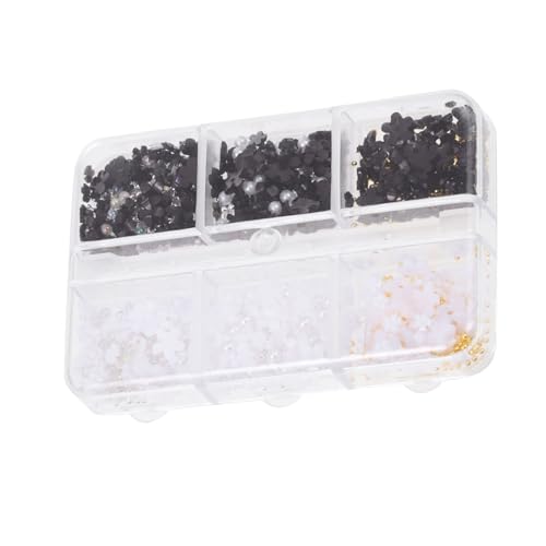 MOTHNUR 1 Schachtel Fächer Box Resin Nagelkunst Blumen Charms Nail DIY Dekoration Langlebige Maniküre Zubehör für Fingernägel Geeignet für Heim und Salon Nail Art Schwarz Weiße MOTHNUR 1 Schachtel Fächer Box Resin Nagelkunst Blumen Charms Nail DIY Dekoration Langlebige Maniküre Zubehör für Fingernägel Geeignet für Heim und Salon Nail Art Schwarz Weiße von MOTHNUR