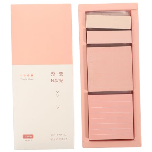 MOTHNUR 1 Schachtel Mehrfarbige Tragbare Memo Pads mit Abreißbaren Multifunktionalen Haftnotizen Selbstklebend Geeignet für Büro Schule und Zuhause für To do listen und Erinnerungen mit von MOTHNUR