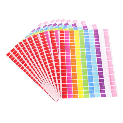 MOTHNUR 10 Blatt Kleine Rechteckige Farbige Etiketten Aufkleber Selbstklebend Mehrzweck Beschriftung für Büro Schule Zuhause Farben Je Ablösbar und Langlebig MOTHNUR 10 Blatt Kleine Rechteckige Farbige Etiketten Aufkleber Selbstklebend Mehrzweck Beschriftung für Büro Schule Zuhause Farben Je Ablösbar und Langlebig von MOTHNUR