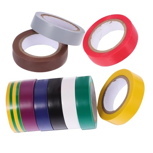 MOTHNUR 10 Rollen Elektriker Isolierband Farbiges PVC Klebeband Vielseitig Einsetzbar Hohe Klebekraft Hitzebeständig für Elektro Auto und Kabelorganisation MOTHNUR 10 Rollen Elektriker Isolierband Farbiges PVC Klebeband Vielseitig Einsetzbar Hohe Klebekraft Hitzebeständig für Elektro Auto und Kabelorganisation von MOTHNUR