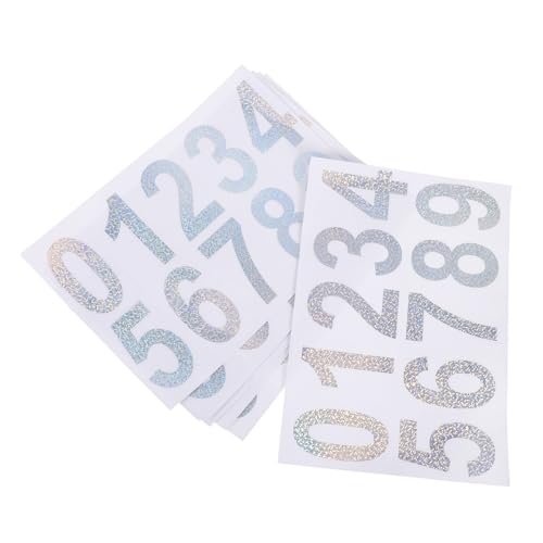 MOTHNUR 10 Sätze Garagennummern Schildaufkleber Briefkastennummern Für Außen Reflektierende Digitale Aufkleber Selbstklebende Nummern Für Briefkästen Digitale Pvc Nummern von MOTHNUR