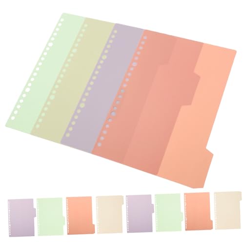 MOTHNUR 10 Sätze Notebook Dividers Farbige Trennblätter mit Beschreibbaren Registerlaschen für Ordner und Loseblatt Schnellhefter Büro Schule Organisieren von MOTHNUR