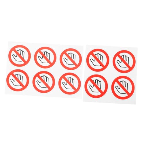 MOTHNUR 10 Stück Do Not Touch Aufkleber Selbstklebend Warnhinweis Sicherheitszeichen für Maschinen und Geräte Einfach Anzubringen Ablösbar Geeignet für Lager und Werkstatt von MOTHNUR
