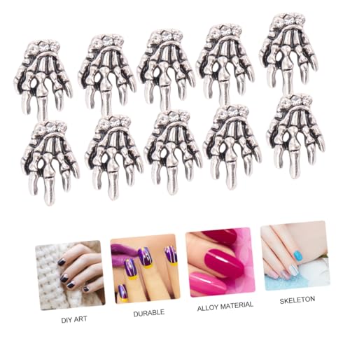 MOTHNUR 10 Stück Teiliges Alloy Skeleton Nageldekoration DIY Nagelkunst Aufkleber Maniküre Zubehör für Natürliche und Künstliche Nägel Einfache Anwendung für Nagelsticker und Uv Gel MOTHNUR 10 Stück Teiliges Alloy Skeleton Nageldekoration DIY Nagelkunst Aufkleber Maniküre Zubehör für Natürliche und Künstliche Nägel Einfache Anwendung für Nagelsticker und Uv Gel von MOTHNUR