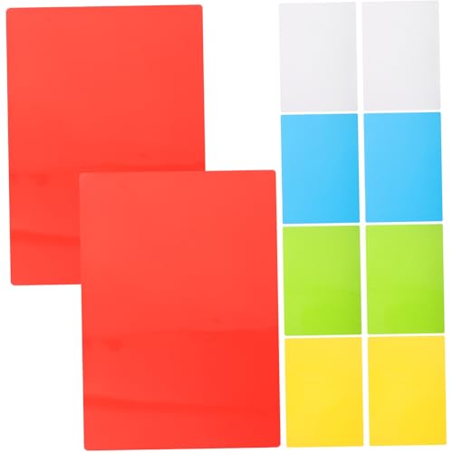 MOTHNUR 10 Stück Teiliges Farbige Karteikarten aus PVC Blanko Übungs und Notizkarten Vielseitig als Flash Cards Lesezeichen Geschenkkarten für Schule Büro Zuhause und Reisen von MOTHNUR