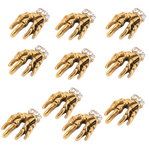 MOTHNUR 10 Stück Teiliges Maniküre aus Legierung mit Skelett Hand Design DIY Nagelkunst Dekoration Langlebige Nail Art Accessoires für Kreative Fingernagelgestaltung MOTHNUR 10 Stück Teiliges Maniküre aus Legierung mit Skelett Hand Design DIY Nagelkunst Dekoration Langlebige Nail Art Accessoires für Kreative Fingernagelgestaltung von MOTHNUR