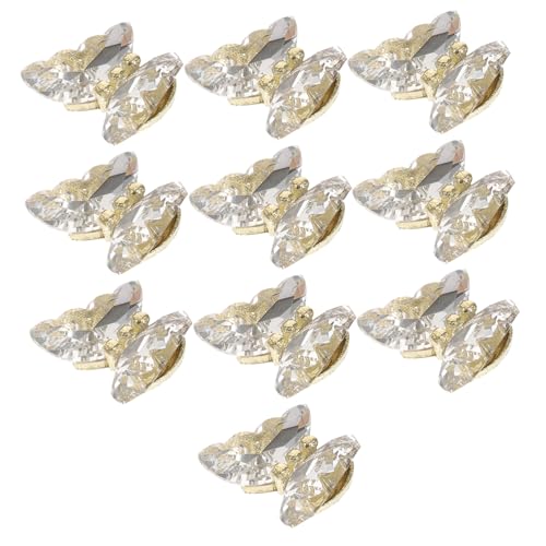 MOTHNUR 10 Stück Teiliges Schmetterling Nagelkunst Schmuck aus Glitzer Strasssteinen Weiß Maniküre Dekorationen für DIY Nageldesign Party Nail Art Accessoires MOTHNUR 10 Stück Teiliges Schmetterling Nagelkunst Schmuck aus Glitzer Strasssteinen Weiß Maniküre Dekorationen für DIY Nageldesign Party Nail Art Accessoires von MOTHNUR