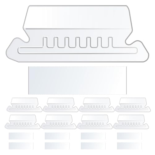 MOTHNUR 100 Stück Teiliges Hängeregister registerkarten aus Transparentem PVC Robuste Dateiordner etiketten Kleine Namensschilder zum Beschriften und Sortieren Wesentlicher Dokumente von MOTHNUR