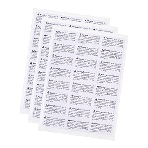 MOTHNUR 1000 Stück Selbstklebende Erstickungswarnetiketten Weiß Starke Haftung Kindersichere Warnaufkleber für Versandverpackungen Gemäß Vorschrift MOTHNUR 1000 Stück Selbstklebende Erstickungswarnetiketten Weiß Starke Haftung Kindersichere Warnaufkleber für Versandverpackungen Gemäß Vorschrift von MOTHNUR
