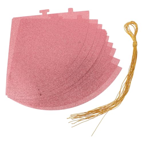 MOTHNUR 12 Stück Geburtstagshut Form Kind klein Partyhüte Dame Rosa -Partyhut rosa Geburtstagshüte Glitzer -Partyhut Pink Party Hüte Partyhutkegel Plastik Zufällige Farbe von MOTHNUR