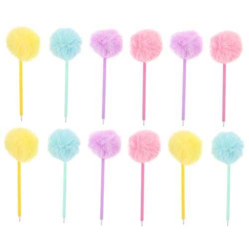 MOTHNUR 12 Stück Teiliges Bunte Plüsch Kugelschreiber mit Weichem Pompom Dekorative Schreibstifte für Schüler Kreative Flauschige Kugelschreiber für Schule Büro Geburtstagsfeier MOTHNUR 12 Stück Teiliges Bunte Plüsch Kugelschreiber mit Weichem Pompom Dekorative Schreibstifte für Schüler Kreative Flauschige Kugelschreiber für Schule Büro Geburtstagsfeier von MOTHNUR