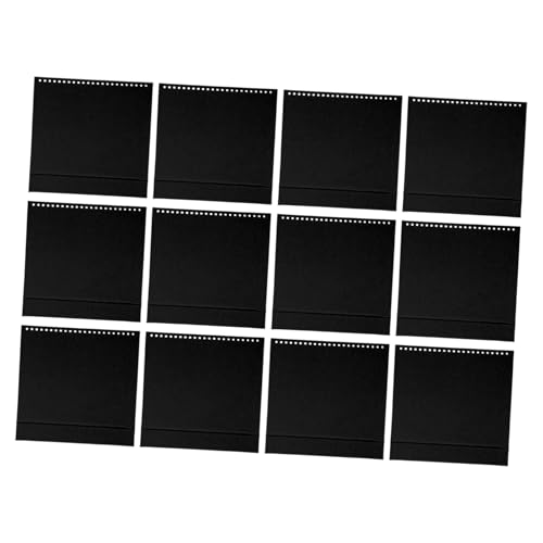 MOTHNUR 12 Stück Teiliges DIY Tischkalender Dreieckiger Kalenderhalter mit Löchern Schimmernde Schwarze Basis für Schreibtischdekoration und Vielseitige Bastelprojekte im Büro und Zuhause von MOTHNUR