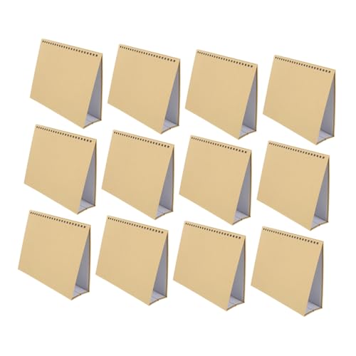 MOTHNUR 12 Stück Teiliges DIY Tischkalender Stabile Kalenderbasis mit Löchern Multifunktionales Desktop Regal für Handgemachte Kalender Notizen und Dekoration im Büro und Zuhause von MOTHNUR