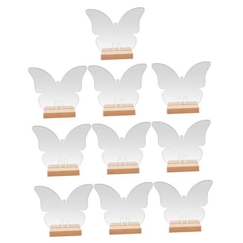 MOTHNUR 12 Stück Teiliges Schmetterling Tischschilder für Hochzeiten und Partys Transparente Platzkarten mit Stand für Restaurant und Bankettdekoration Wiederverwendbare Namensschilder für von MOTHNUR