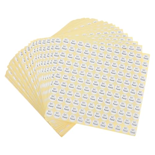 MOTHNUR 150 Blatt Pass das Inspektionsetikett Kennzeichnungsaufkleber Prüfplakette Etiketten Abziehbilder bestanden qc-Aufkleber Aufkleber aus beschichtetem Papier Weiß von MOTHNUR