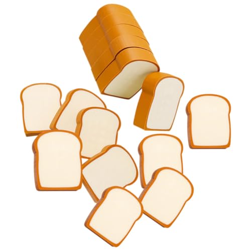 MOTHNUR 16 Stück Teiliges Toastbrot Radiergummi aus Sicherem Tpr Material Tragbare und Verschleißfeste Niedliche Brotform für Kindergeburtstag Partygeschenke und Skizzieren zu Hause und von MOTHNUR