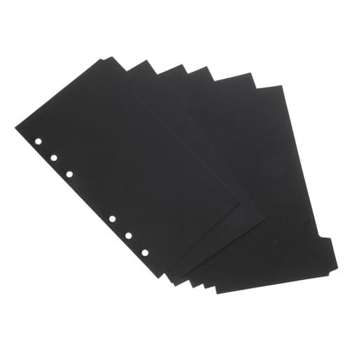 MOTHNUR 18 Blatt Teiliges PVC Trennblätter für Loseblatt Notizbücher Schwarze Organizer Seitenmarker Flexible Index Teiler für Schule Büro und DIY Ringordner von MOTHNUR