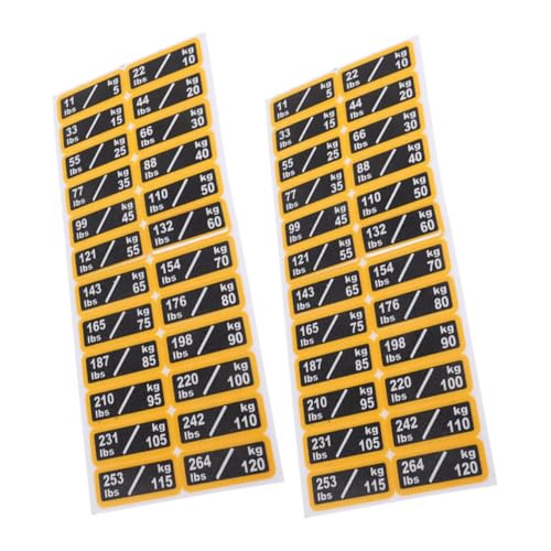 MOTHNUR 2 Blätter Gewichtete Aufkleber Etiketten zum Gewicht der Ausrüstung Aufkleber mit Gewichten im Fitnessstudio Gewichtsaufkleber im Fitnessstudio Geräte Gewichtsetikett PVC Schwarz MOTHNUR 2 Blätter Gewichtete Aufkleber Etiketten zum Gewicht der Ausrüstung Aufkleber mit Gewichten im Fitnessstudio Gewichtsaufkleber im Fitnessstudio Geräte Gewichtsetikett PVC Schwarz von MOTHNUR