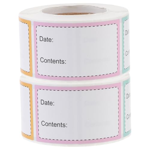 MOTHNUR 2 Rollen Ablösbare Lebensmittel Etiketten Aufkleber Selbstklebend Stark Haftend Beschriftbar für Gefrierschrank Kühlschrank Vorratsdosen Büro und Haushalt Praktische MOTHNUR 2 Rollen Ablösbare Lebensmittel Etiketten Aufkleber Selbstklebend Stark Haftend Beschriftbar für Gefrierschrank Kühlschrank Vorratsdosen Büro und Haushalt Praktische von MOTHNUR