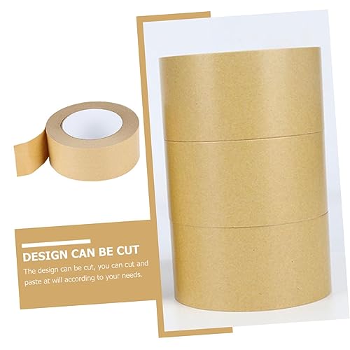 MOTHNUR 2 Rollen Kraftpapier Paketband Wasserdichtes Papier Klebeband mit Starker Haftung Einfach Abreißbar Vielseitiges Packband für Kartonversiegelung und Verpackungen von MOTHNUR