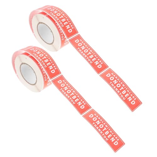 MOTHNUR 2 Rollen Versandaufkleber Handle With Care Label Selbstklebend Packhinweis Aufkleber Bruchsicher Do Not Bend Sticker für Umzugskartons Robuste Warnetiketten für Sichere MOTHNUR 2 Rollen Versandaufkleber Handle With Care Label Selbstklebend Packhinweis Aufkleber Bruchsicher Do Not Bend Sticker für Umzugskartons Robuste Warnetiketten für Sichere von MOTHNUR