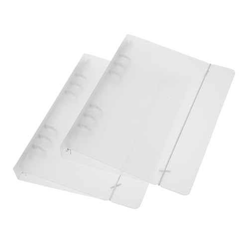 MOTHNUR 2 Stück Nachfüllbarer Binder Transparentes Mattes PP Material Ringbuch Ordner mit Bindeband Robuster Organizer für Schule Büro und Persönliche Notizen von MOTHNUR