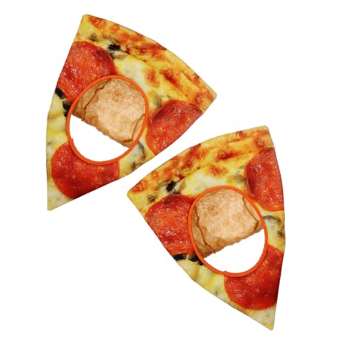 MOTHNUR 2 Stück Pizza Cosplay Hut Leichtes Weiches Partykostüm Hüte Für Erwachsene Und Lustige Pizza Kopfbedeckung Für Festival Karneval Und Halloween Dekoration von MOTHNUR