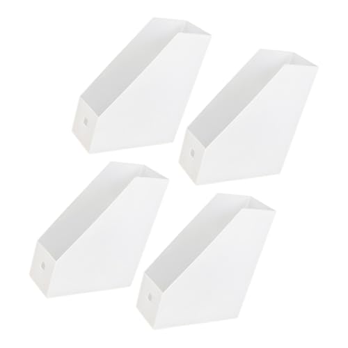 MOTHNUR 2 Stück Praktischer Kunststoff Stehsammler für Schreibtisch Eleganter Weißer Datei Organizer Langlebiger Büro Organizer für Dokumente für Büro Zuhause und Studium von MOTHNUR