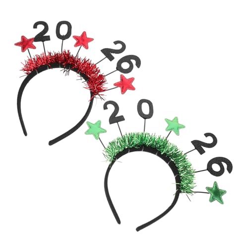 MOTHNUR 2 Stück Stern Haarreif Leichtes Komfortables Party Accessoire für Silvesterfeiern Festlicher Haarschmuck für Damen und Symbolisch Stilvoll und Tragbar von MOTHNUR