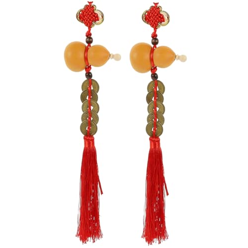 MOTHNUR 2 Stück Teiliges Chinesisches Feng Shui Kürbis Anhänger mit Knoten und Kupfermünzen Natürliche Gourd Pendants als Glücksbringer und Frühlingsfest Deko für Zuhause und Büro MOTHNUR 2 Stück Teiliges Chinesisches Feng Shui Kürbis Anhänger mit Knoten und Kupfermünzen Natürliche Gourd Pendants als Glücksbringer und Frühlingsfest Deko für Zuhause und Büro von MOTHNUR