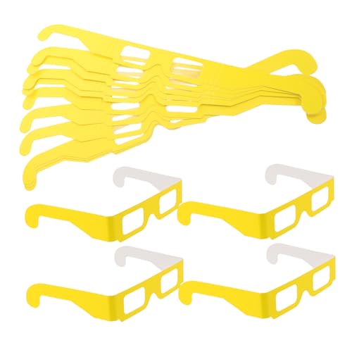 MOTHNUR 20 Paare Rauchtunnel Brille Regenbogen Diffraction Sonnenbrillen für Partys Festivals und Musikveranstaltungen Rimless Rechteckige Form Komfortabel und Stylisch von MOTHNUR