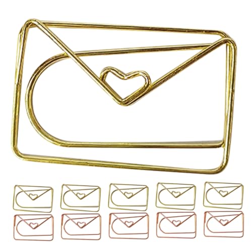 MOTHNUR 20 Stück Kleine Metall Büroklammern in Umschlagform Roségold und Goldfarbene Papierklammern Vielseitig für Büro Schule Partydekoration Langlebig und Stabil MOTHNUR 20 Stück Kleine Metall Büroklammern in Umschlagform Roségold und Goldfarbene Papierklammern Vielseitig für Büro Schule Partydekoration Langlebig und Stabil von MOTHNUR