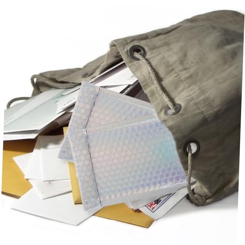 MOTHNUR 20 Stück Teiliges Selbstklebende Versandtaschen aus Silberner Aluminiumfolie mit Luftpolster Reißfest Stoßdämpfend für Expressversand und Paketlieferungen von MOTHNUR