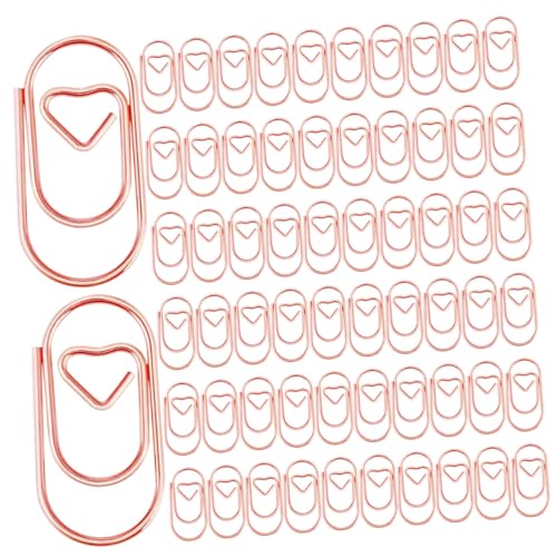 MOTHNUR 200 Stück Herz Büroklammern aus Carbonstahl Kleine Stabile Metall Paper Clips Süße Mini Büroklammern für Büro Schule und Zuhause Roségoldfarben Dekorative Papierklammern MOTHNUR 200 Stück Herz Büroklammern aus Carbonstahl Kleine Stabile Metall Paper Clips Süße Mini Büroklammern für Büro Schule und Zuhause Roségoldfarben Dekorative Papierklammern von MOTHNUR