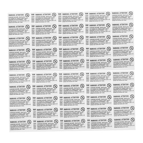 MOTHNUR 200 Stück Selbstklebende Erstickungswarnetiketten Kindersichere Warnaufkleber gegen Verschlucken Kleiner Teile Vielseitig für Verpackung Versand Schutz für Jahren MOTHNUR 200 Stück Selbstklebende Erstickungswarnetiketten Kindersichere Warnaufkleber gegen Verschlucken Kleiner Teile Vielseitig für Verpackung Versand Schutz für Jahren von MOTHNUR