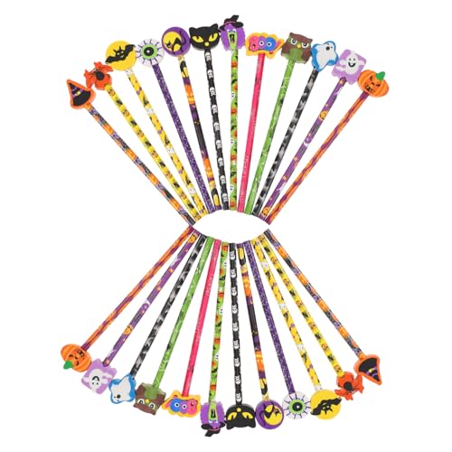MOTHNUR 24 Stück Teiliges Malstift Halloween Holzstifte mit Cartoon Radiergummi Langlebig Umweltfreundlich zum Zeichnen und Schreiben für Mädchen und Jungen MOTHNUR 24 Stück Teiliges Malstift Halloween Holzstifte mit Cartoon Radiergummi Langlebig Umweltfreundlich zum Zeichnen und Schreiben für Mädchen und Jungen von MOTHNUR
