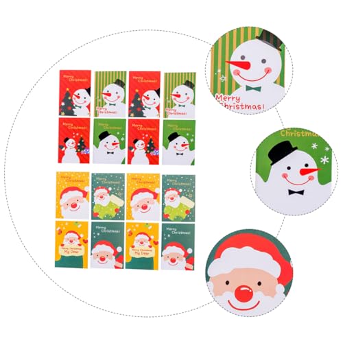 MOTHNUR 24 Stück Teiliges Niedliche Weihnachts Notizblöcke mit Taschenformat Cartoon Designs Santa Schneemann Handliches Office Notepad für Schüler und zu Weihnachten von MOTHNUR