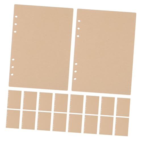 MOTHNUR 240 Stück Nachfüllpapier Blanko Lose Ringbuch Einlagen Kraftpapier Nachfüllbare Notizbuchseiten für Journal Skizzen Planer Lehrer und Bürogebrauch von MOTHNUR