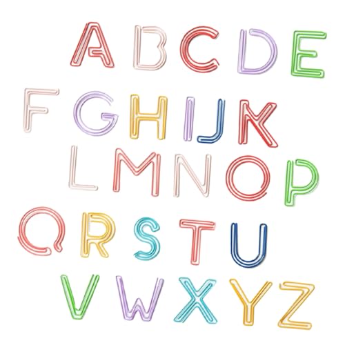 MOTHNUR 26 Stück Bunte Alphabet Büroklammern Lustige Papier Lesezeichen Memo Clips für Dokumentenorganisation Bürobedarf und Farbenfrohes Lesen von MOTHNUR