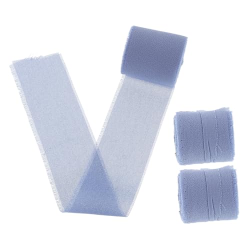 MOTHNUR 3 Rollen Fransen Chiffonband Haze Weiches und Glattes Geschenkband für Hochzeiten Brautsträuße und Geschenkverpackungen pro für Feste und Dekorationen MOTHNUR 3 Rollen Fransen Chiffonband Haze Weiches und Glattes Geschenkband für Hochzeiten Brautsträuße und Geschenkverpackungen pro für Feste und Dekorationen von MOTHNUR