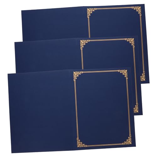 MOTHNUR 3 Stück Teiliges Ehrenurkunden Umschlag Papierhülle Langlebig Schützend Klassische Präsentationsmappe für Zertifikate und Auszeichnungen von MOTHNUR