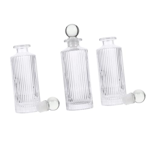 MOTHNUR 3 Stück Teiliges Glas Aromatherapie Fläschchen ohne Deckel mit Glasstopfen Vielseitig als Duftöl Parfüm Aroma Diffusorflasche für Auto und Wohnraum Dekorativ und Praktisch von MOTHNUR