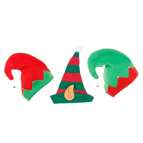 MOTHNUR 3 Stück Weihnachtliche Clownmütze Teiliges Rot Grün Elf Zipfelmütze für Erwachsene Weihnachtskostüm Party Dekoration Leicht und Warm MOTHNUR 3 Stück Weihnachtliche Clownmütze Teiliges Rot Grün Elf Zipfelmütze für Erwachsene Weihnachtskostüm Party Dekoration Leicht und Warm von MOTHNUR