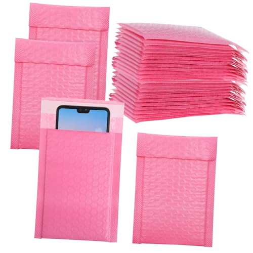 MOTHNUR 30 Stück Teiliges Gepolsterte Luftpolstertaschen in Rosa Selbstklebende Versandtaschen mit Blasenpolsterung Stoßdämpfende Versandumschläge für Kleine Unternehmen und Vielseitige von MOTHNUR