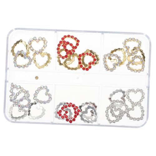 MOTHNUR 30 Stück Teiliges Nagelsteine Herzform Bunte Strasssteine Nail Art Charms für DIY Nageldekoration Fingernägel und Zehennägel Geeignet Glänzende Kristallverzierung für Alltag und von MOTHNUR