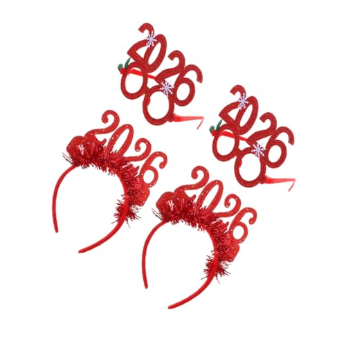 MOTHNUR 4 Stücke Teiliges Years Headbands und Glitzer Brillen Festliche Party Accessoires für Silvester Weihnachten und Farbenfrohe Kopfbänder mit Zahlen Design MOTHNUR 4 Stücke Teiliges Years Headbands und Glitzer Brillen Festliche Party Accessoires für Silvester Weihnachten und Farbenfrohe Kopfbänder mit Zahlen Design von MOTHNUR